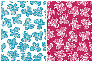 Butterfly Seamless Pattern Set