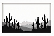 Southwestern Cactus Mountain Vector, an Illustration by hafijul (Thumbnail 13 of 15)