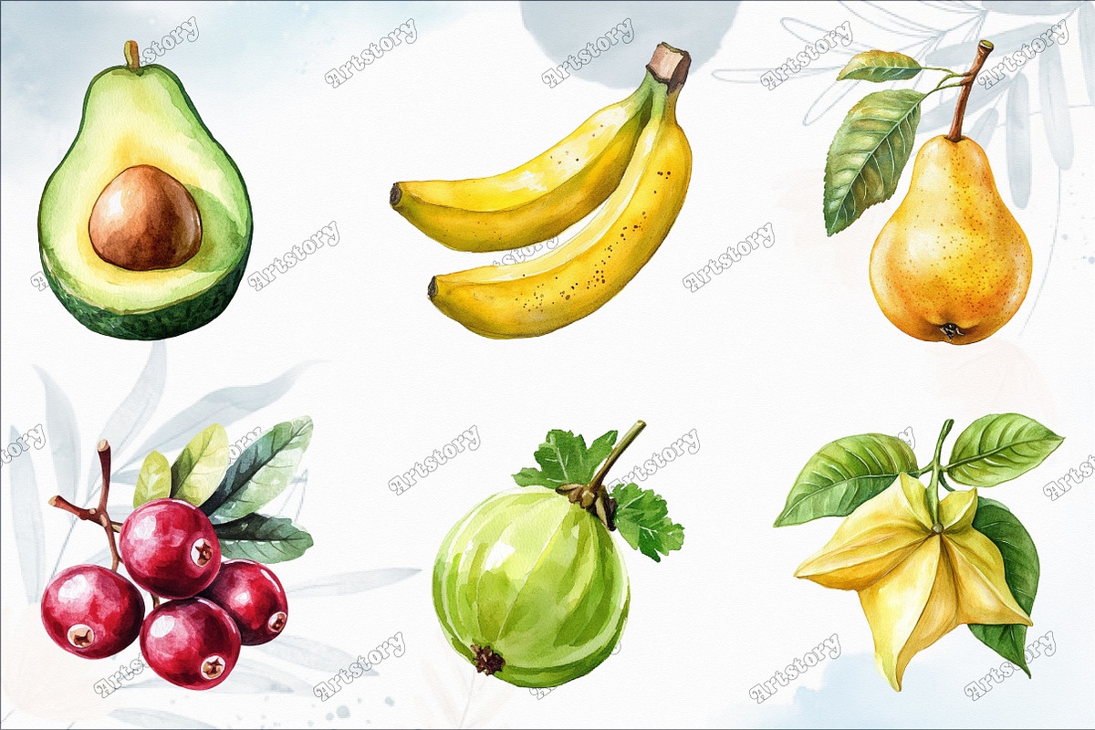 Fruits PNG Clipart Bundle, an Illustration by designcity5 (Photo 2 of 5)