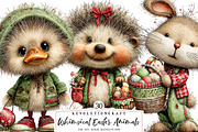 Whimsical Easter Animals Clipart, an Illustration by OK Design (Thumbnail 1 of 6)