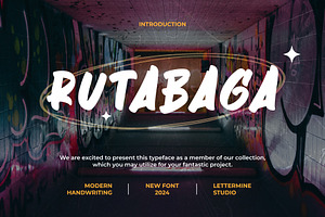 Rutabaga - Brush Handwritten