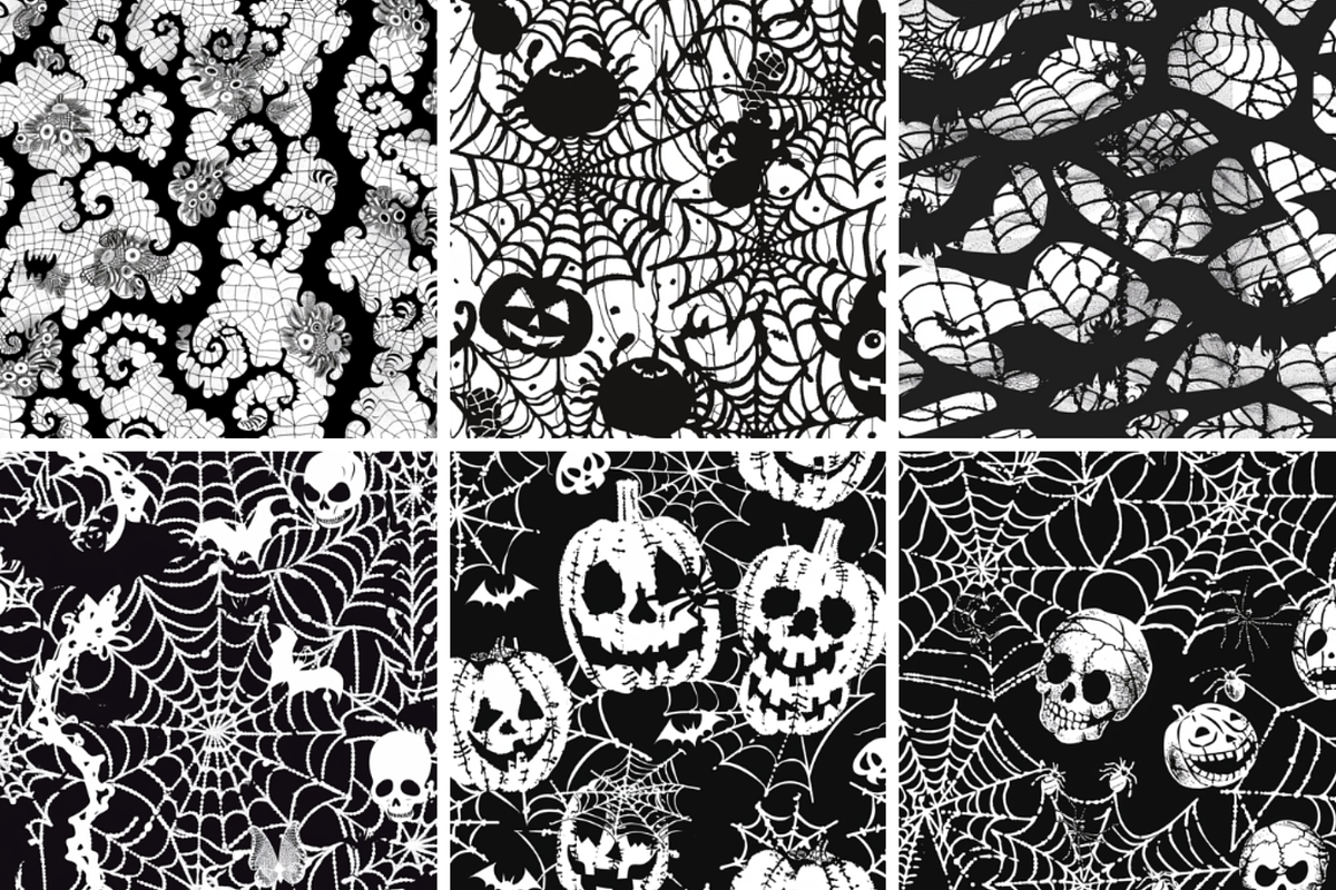 Halloween Lace Seamless Patterns