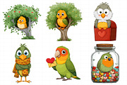 Whimsical Valentine Vogel Clipart, an Illustration by Daily.Designs (Thumbnail 3 of 8)