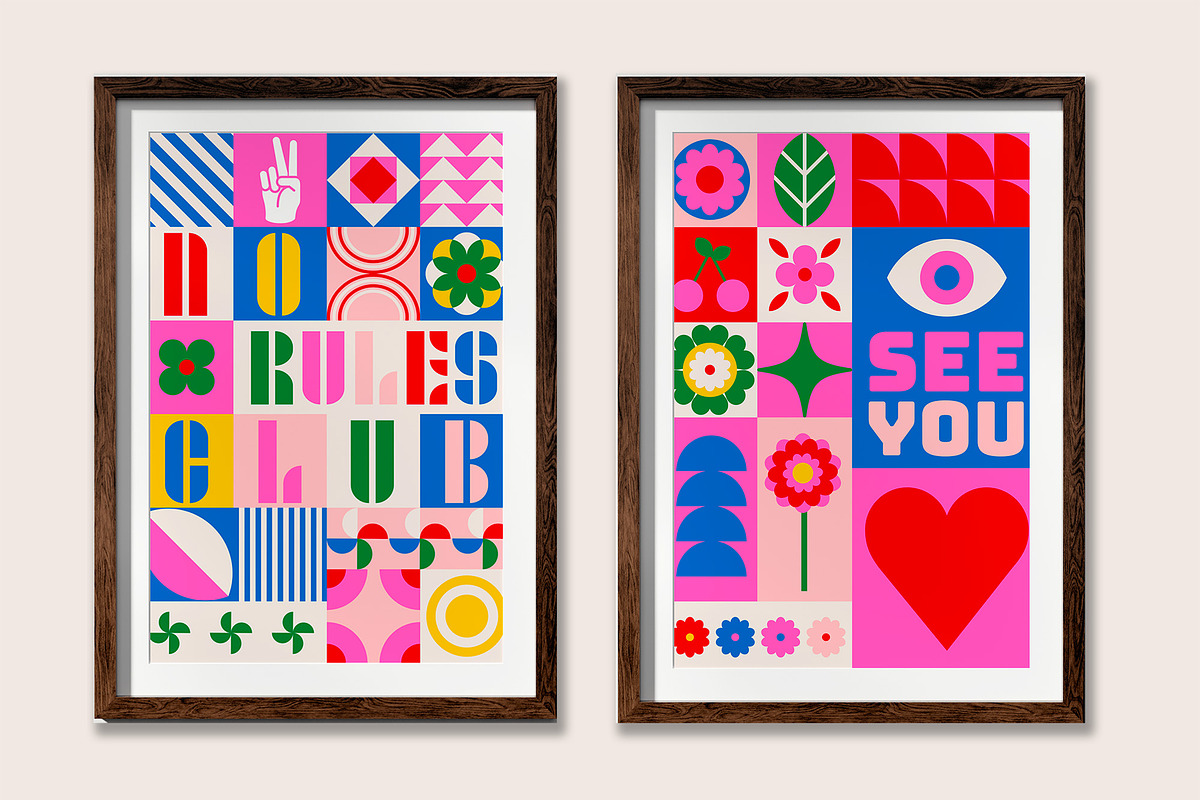 Bright Geometric Pattern & Shapes, an Object Graphic by Essentially Nomadic (Photo 7 of 12)