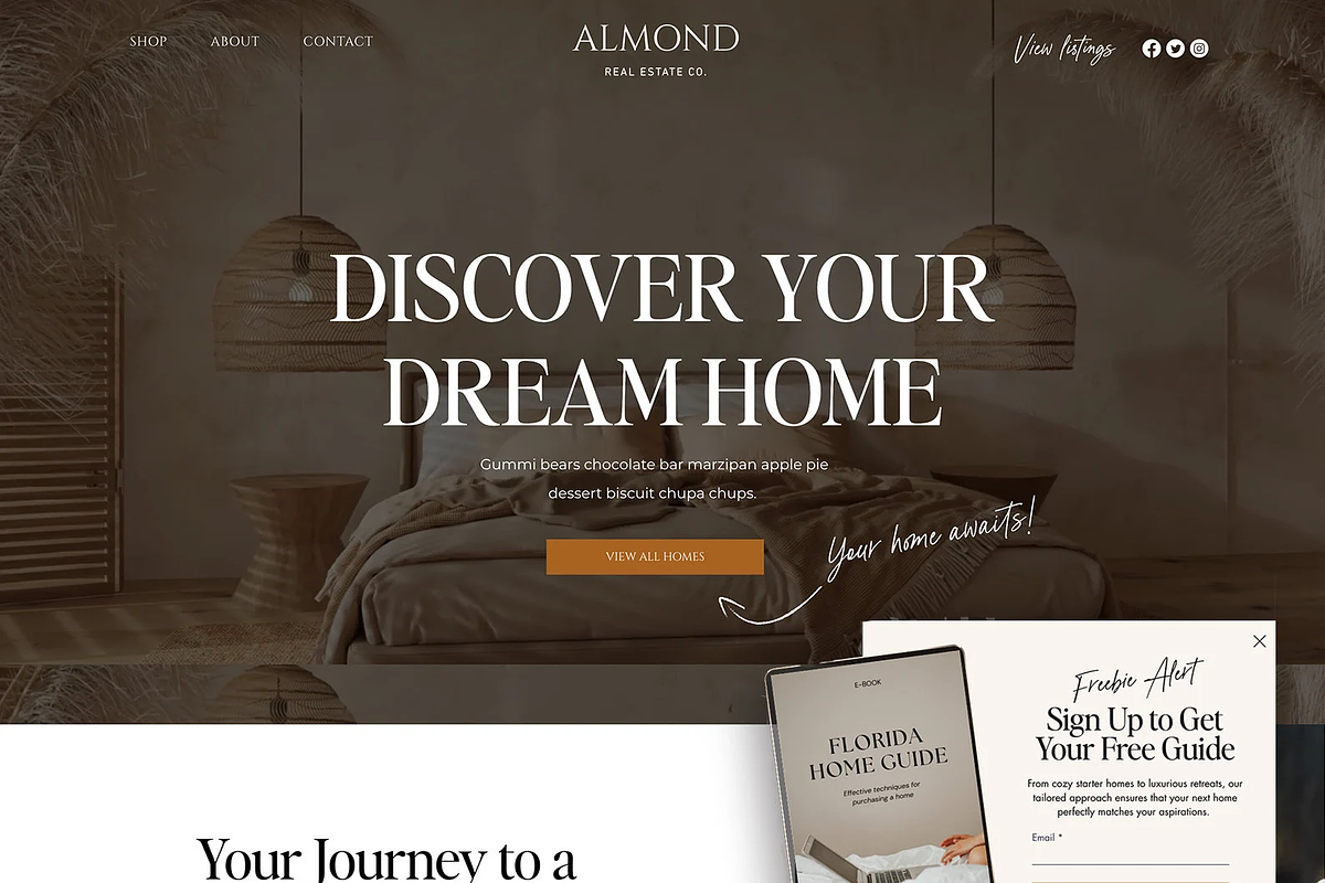 Wix Website Template for Realtors, a Wix Template by JOA CREATIVE LAB (Photo 1 of 6)