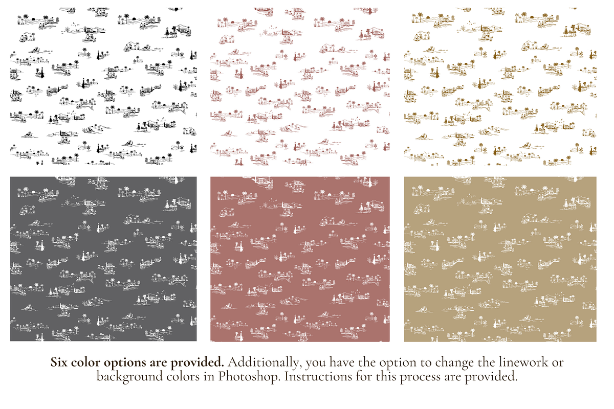 Hollywood Hills Seamless Pattern Set, a Pattern Graphic by Hughes Studio (Photo 2 of 8)