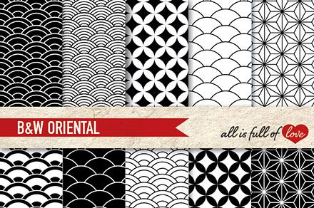Black and White Japanese Papers