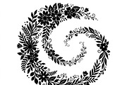 50 Elegant Floral Leaf Spiral Frame, a Decorative Illustration by Amazin_art (Thumbnail 24 of 25)