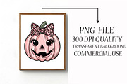 Pumpkin Coquette Bow Halloween PNG, an Illustration by Libby Wishes (Thumbnail 4 of 6)
