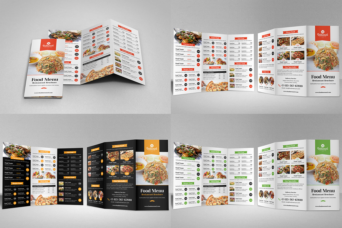 Food Menu Restaurant Brochure Bundle, a Brochure Template by Miyaji75 (Photo 6 of 12)