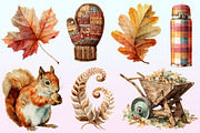 Watercolor Fall Woodland Clipart, a Graphic by CitraGraphics (Thumbnail 3 of 4)