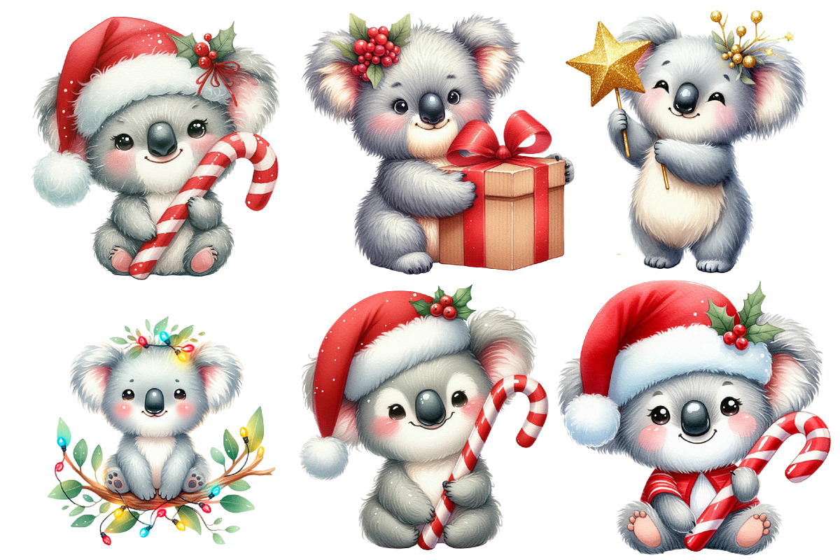Christmas Koala PNG, Koala Clipart, an Illustration by Designworld (Photo 4 of 5)
