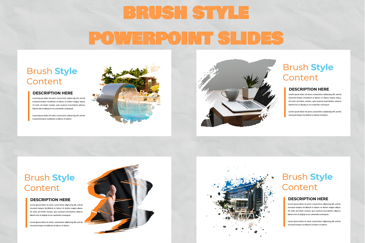 20 Brush Style PowerPoint Slides, a Presentation Template by Local Marketing Templates (Photo 6 of 6)