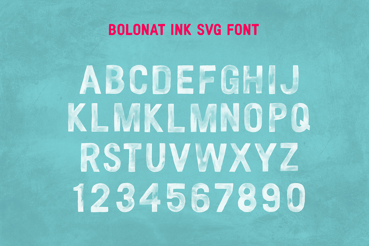 Bolonat Watercolor SVG & OTF fonts. preview 5