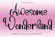 Awesome Wonderhand, a Handwritten Font by FreshTypeINK (Thumbnail 1 of 8)