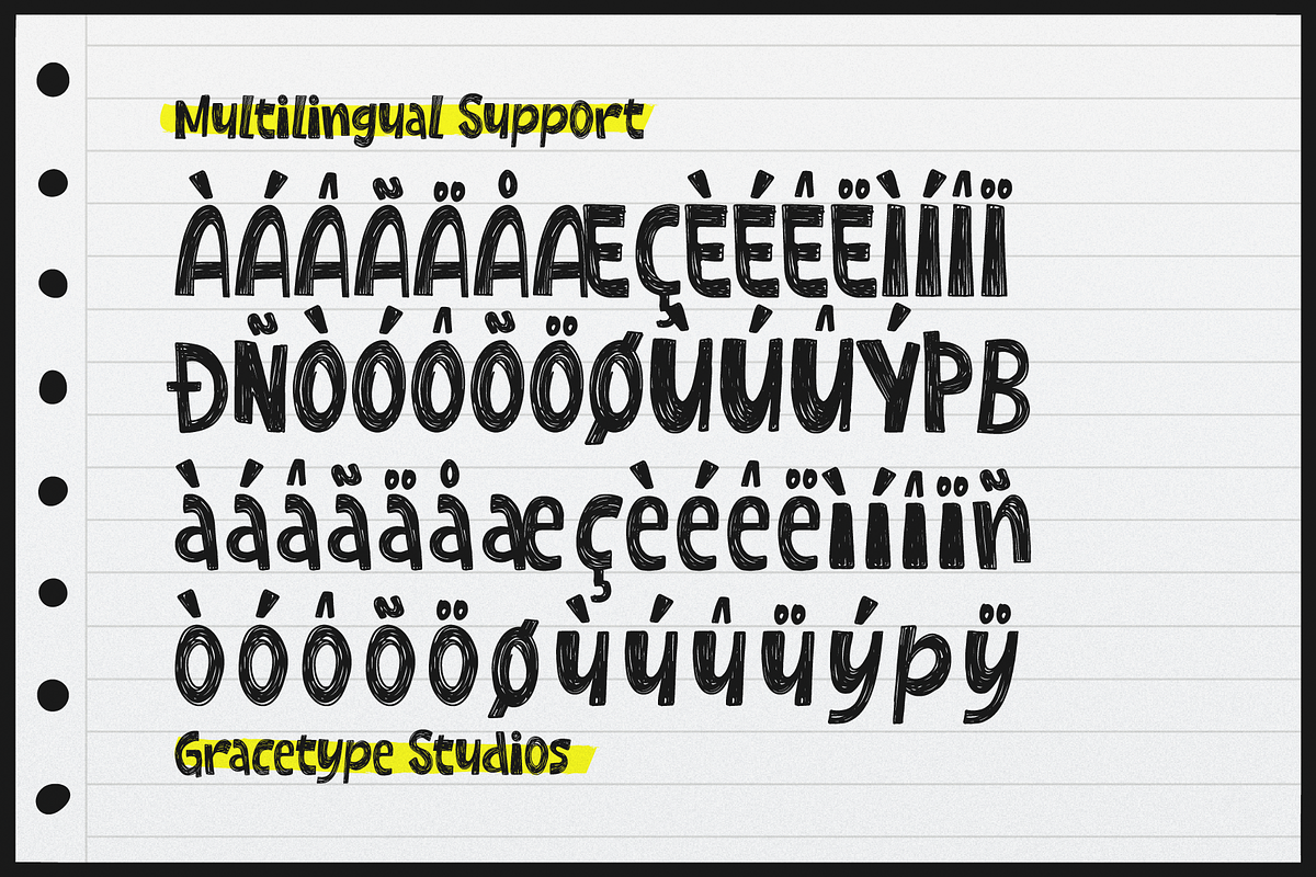 Hatchback Casual Hand Drawn Playful, a Handwritten Font by gracetype_studio (Photo 11 of 12)