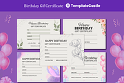 5 Birthday Gift Certificates, a Templates & Theme by TemplateCastleStore (Thumbnail 1 of 9)