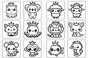 Cute Animals Coloring Pages, an Animal Illustration by Lamia Emad (Thumbnail 2 of 4)