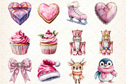 Kawaii Coquette Christmas Clipart Bu, an Illustration by DreamCafeArt (Thumbnail 2 of 4)