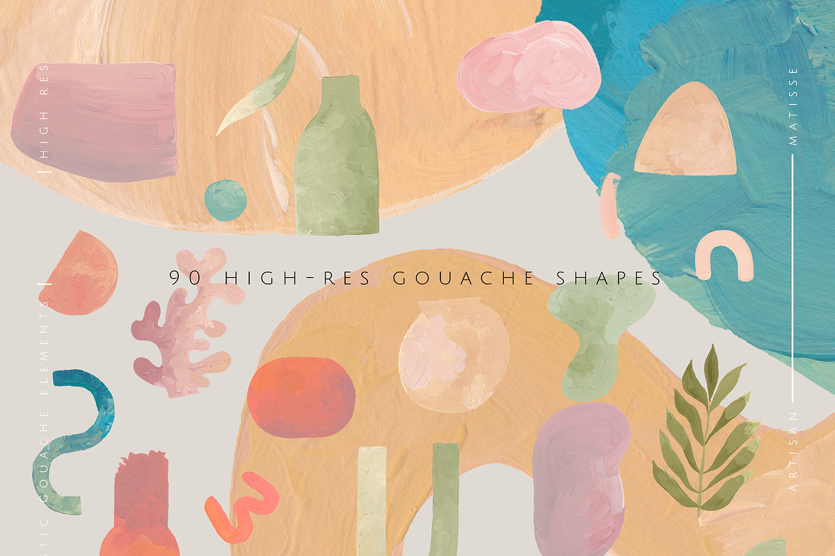 Animated gouache & modern art shapes, an Object Graphic by ana & yvy (Photo 4 of 12)