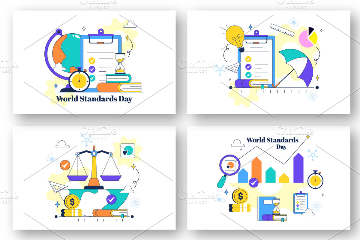 10 World Standards Day Illustration, an Education Illustration by denayunebgt (Photo 2 of 4)