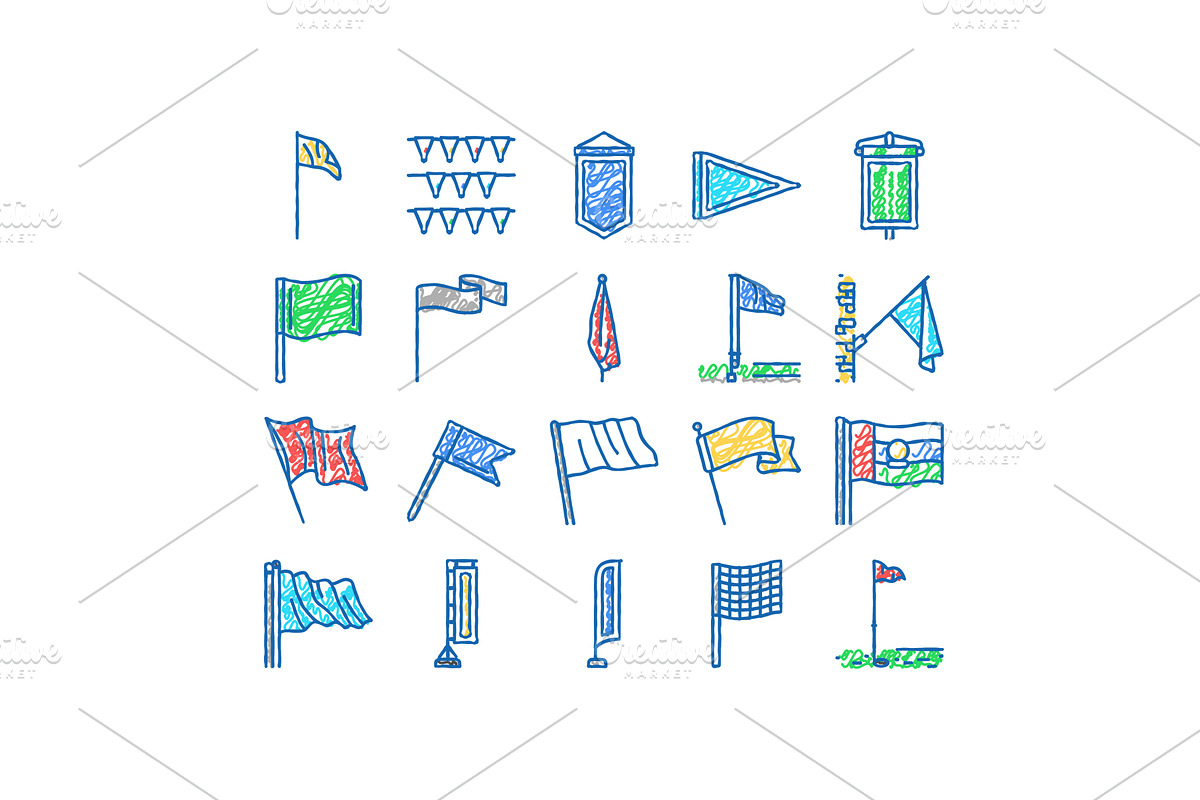 flag start web pennant map icons, an Object Illustration by pikepicture