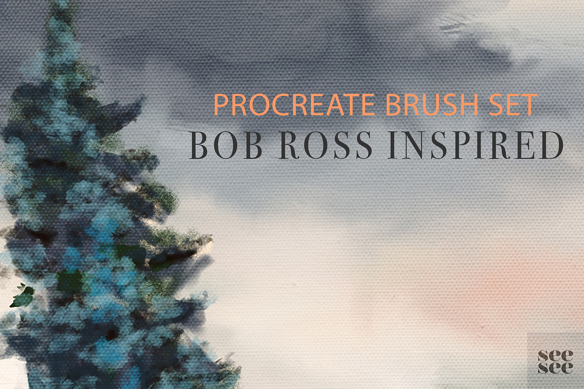 Bob Ross Inspired Procreate Brushes preview 6