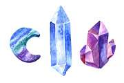 Watercolor Crystals with lettering, an Illustration by iriskana (Thumbnail 4 of 5)