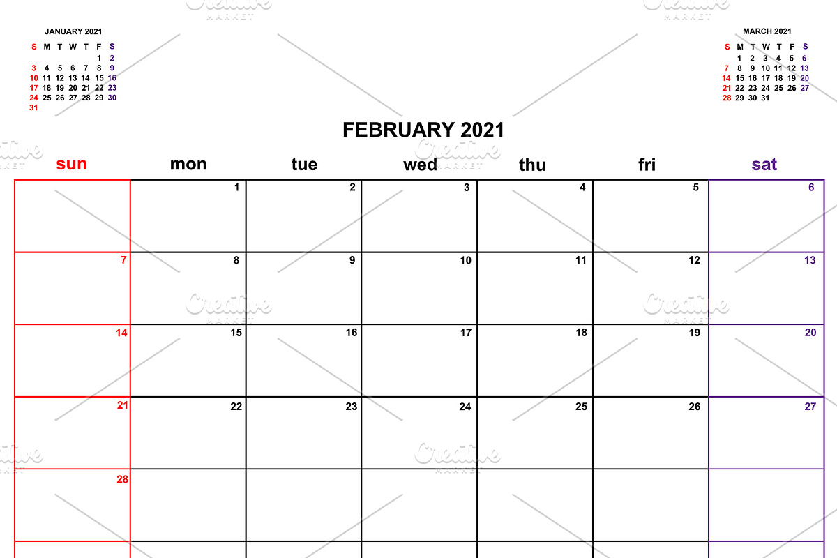 Calendar Planner 2021, a Flyer Template by art789 studio (Photo 2 of 13)
