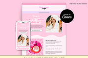 Editable Canva Website Template, a Landing Page Template by The Pixel Palace (Thumbnail 8 of 11)