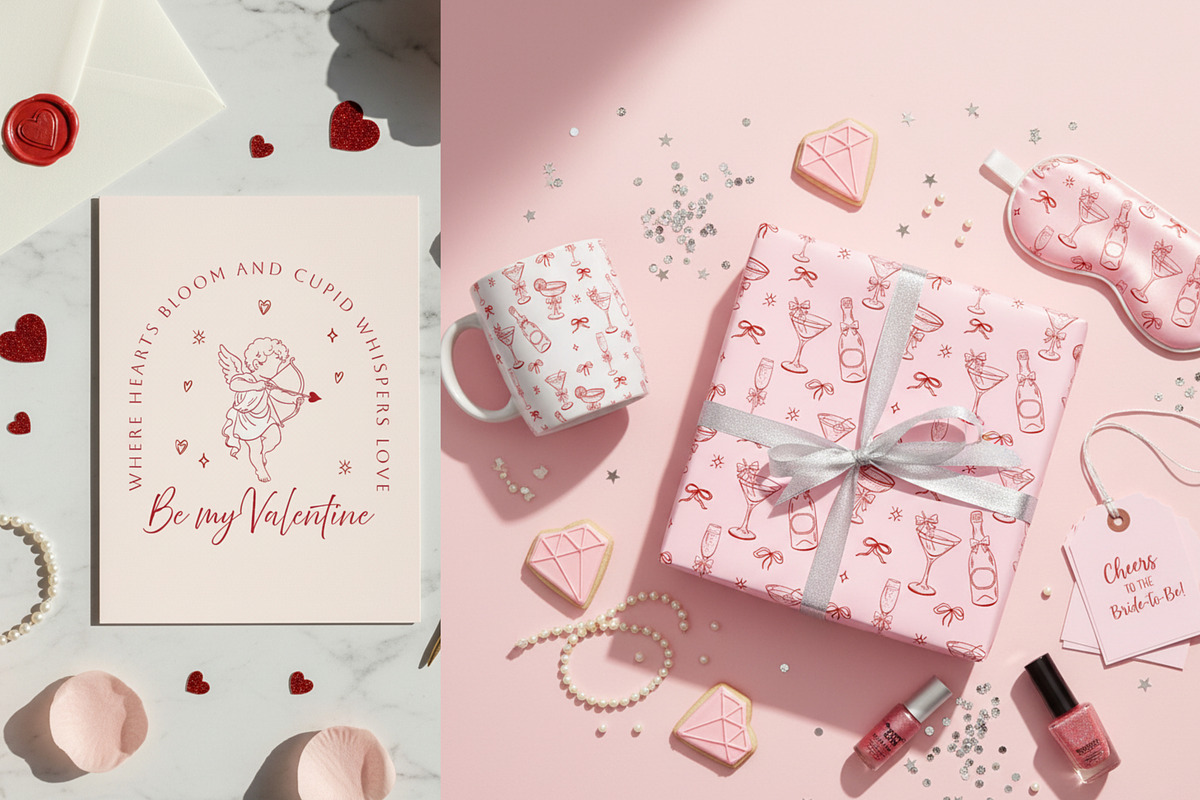 Whimsical bachelorette valentine day, a Decorative Illustration by Bielousova Art (Photo 7 of 8)