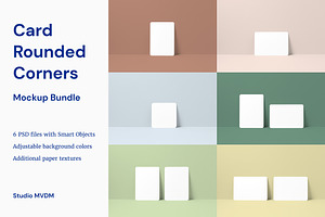 Card Rounded Corners Mockup Bundle, a Product Mockup by Studio MVDM