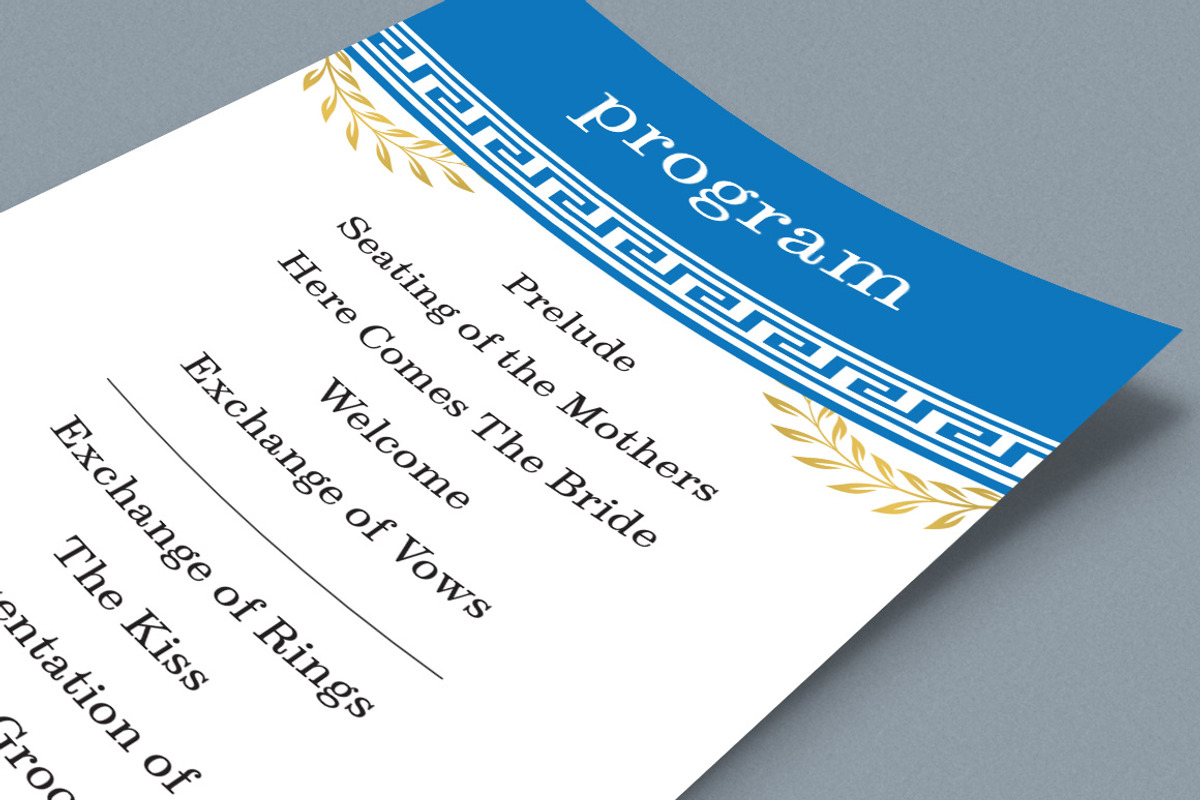 Greek Theme Wedding Suite, an Invitation Template by Elegrad Design Agency (Photo 4 of 10)