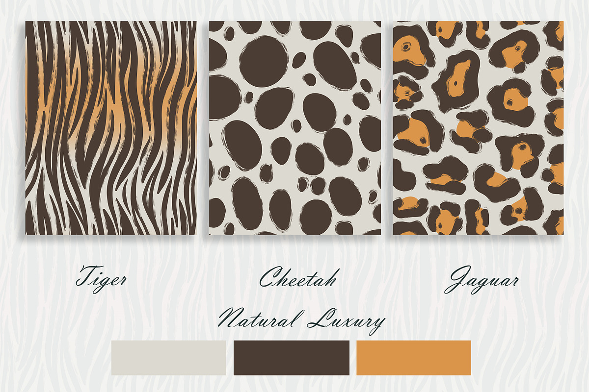 Wild Animal Print Set Natural Luxury, a Pattern Graphic by Oksana Dovhopol Art (Photo 8 of 17)