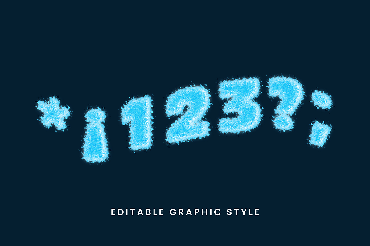 Fuzzy Snow Text Effect preview 2
