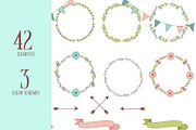 Wreath Clipart Vector, a Decorative Illustration by Digital Sugar (Thumbnail 2 of 5)