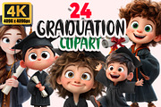 Graduation Clipart PNG Bundle, a Graphic by M9 Design (Thumbnail 1 of 6)