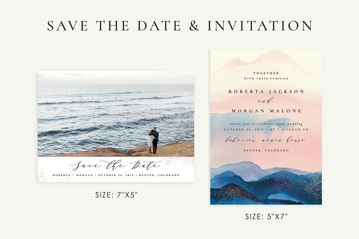 Stardust - wedding set, an Invitation Template by Helen Halik art (Photo 2 of 9)