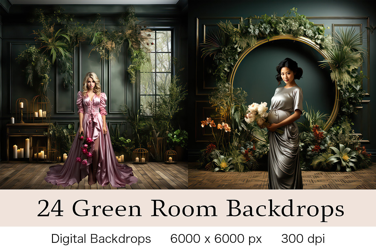 24 Green Room Backdrops, a Background Graphic by Charlie Graphics (Photo 1 of 5)