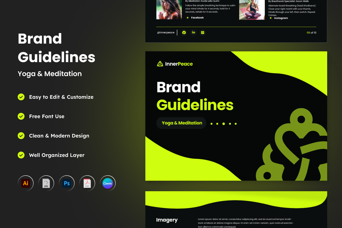 InnerPeace - Yoga Brand Guideline, a Branding & Logo Template by productype1 (Photo 3 of 3)