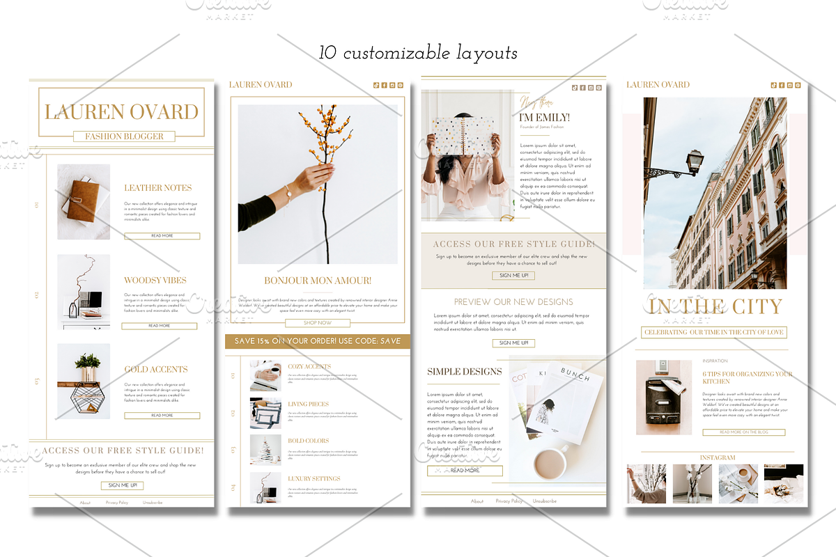 Lauren Newsletter Templates, a Marketing Template by The Edits Shop (Photo 2 of 8)