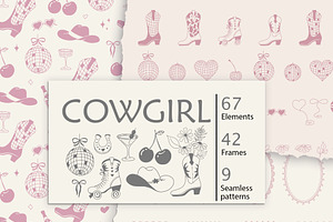 Cowgirl Coquette Western Clipart