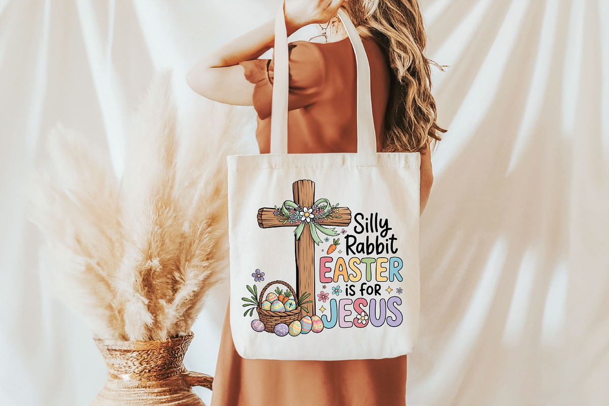 Silly Rabbit Easter is for Jesus PNG, an Illustration by Designking (Photo 6 of 6)