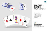 Playing Cards Mockups v4 - 14 Views, an Advertising Mockup by Illusiongraphic (Thumbnail 1 of 26)