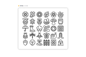 Spring Icon Set