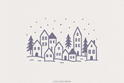 Minimalist Winter Village PNG, Hand, an Illustration by SharpMarketplace (Thumbnail 1 of 9)
