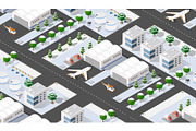 Seamless pattern Isometric 3D city, a Technology Illustration by AlexZeL (Thumbnail 1 of 5)