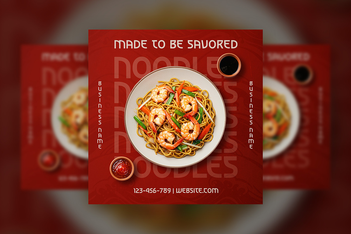 Asian Noodles Restaurant Flyer, a Flyer Template by professorinc