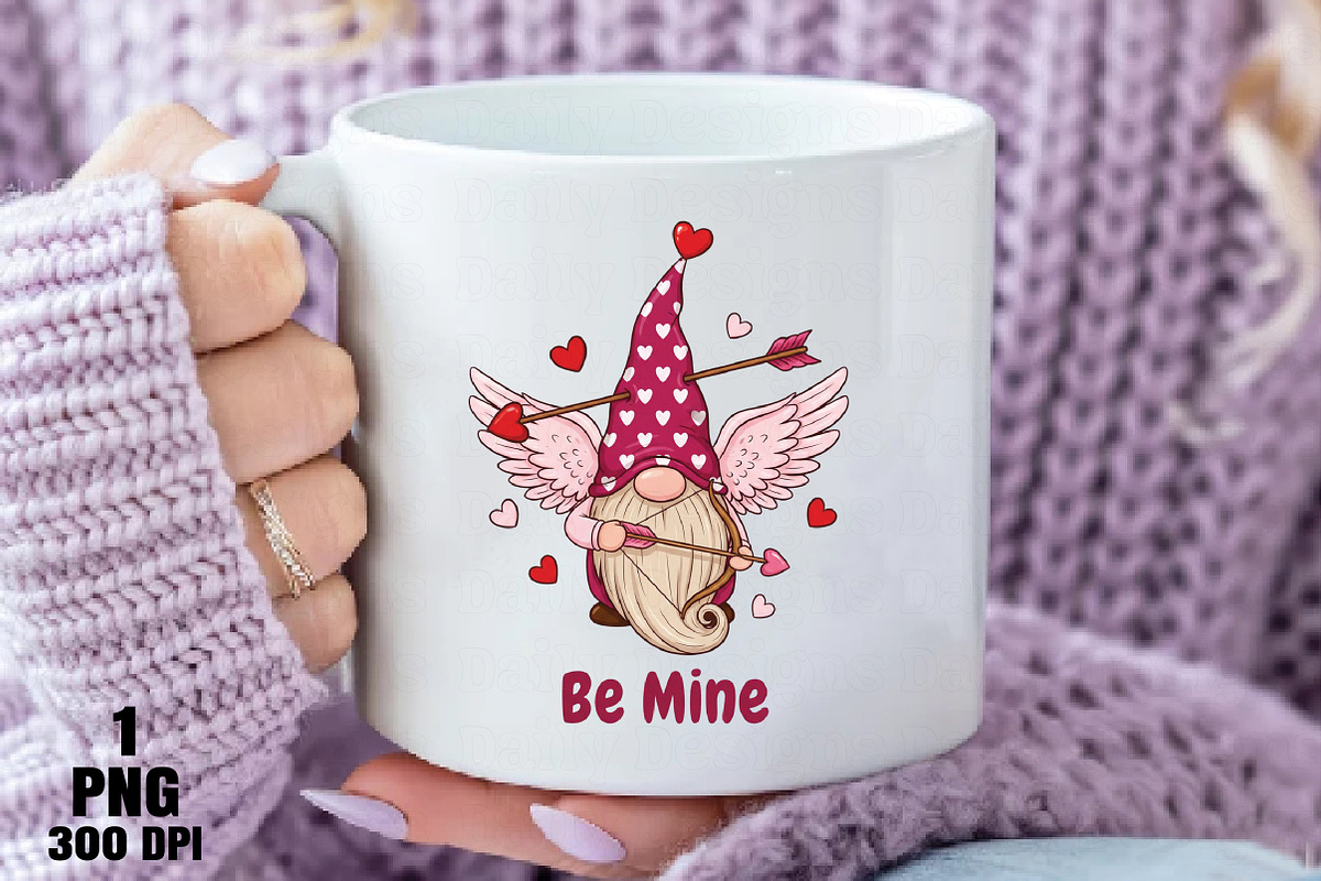 Be Mine Gnome Valentines Png, an Illustration by Daily.Designs (Photo 3 of 5)