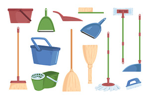 Cleaning equipment set, an Object Illustration by Good Studio